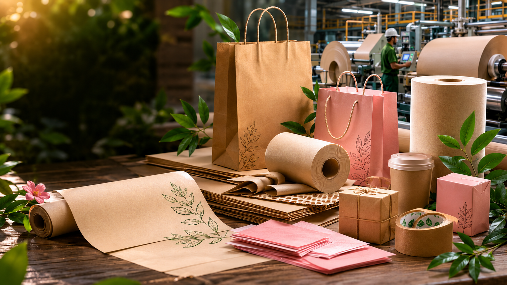 Sustainable paper packaging products